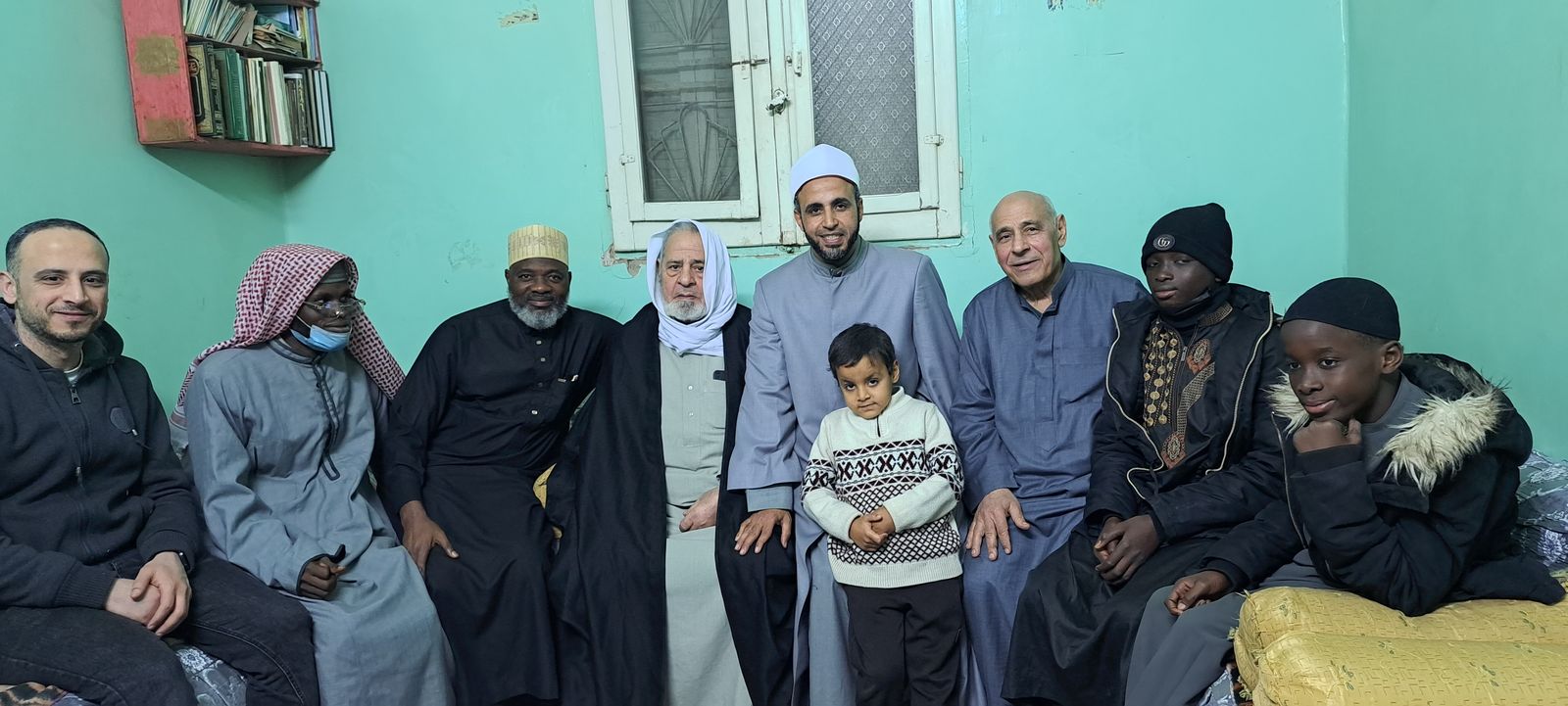 A Sultan Hanafi Royal Schools delegation meeting Islamic scholars during a visit abroad